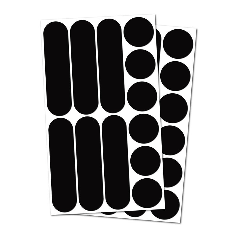 B REFLECTIVE Ã‰co Multi, (2 Pack) 12 Retro Reflective Stickers kit, Night high Visibility Safety, Universal Adhesive for Bike/Stroller/Buggy/Helmet/Motorbike/Scooter/Toys, Black - Image 1